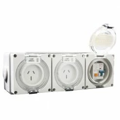 GENTECH 15A RCD IP56 Generator Port Protection 80-GPORCD15A3PINPORT