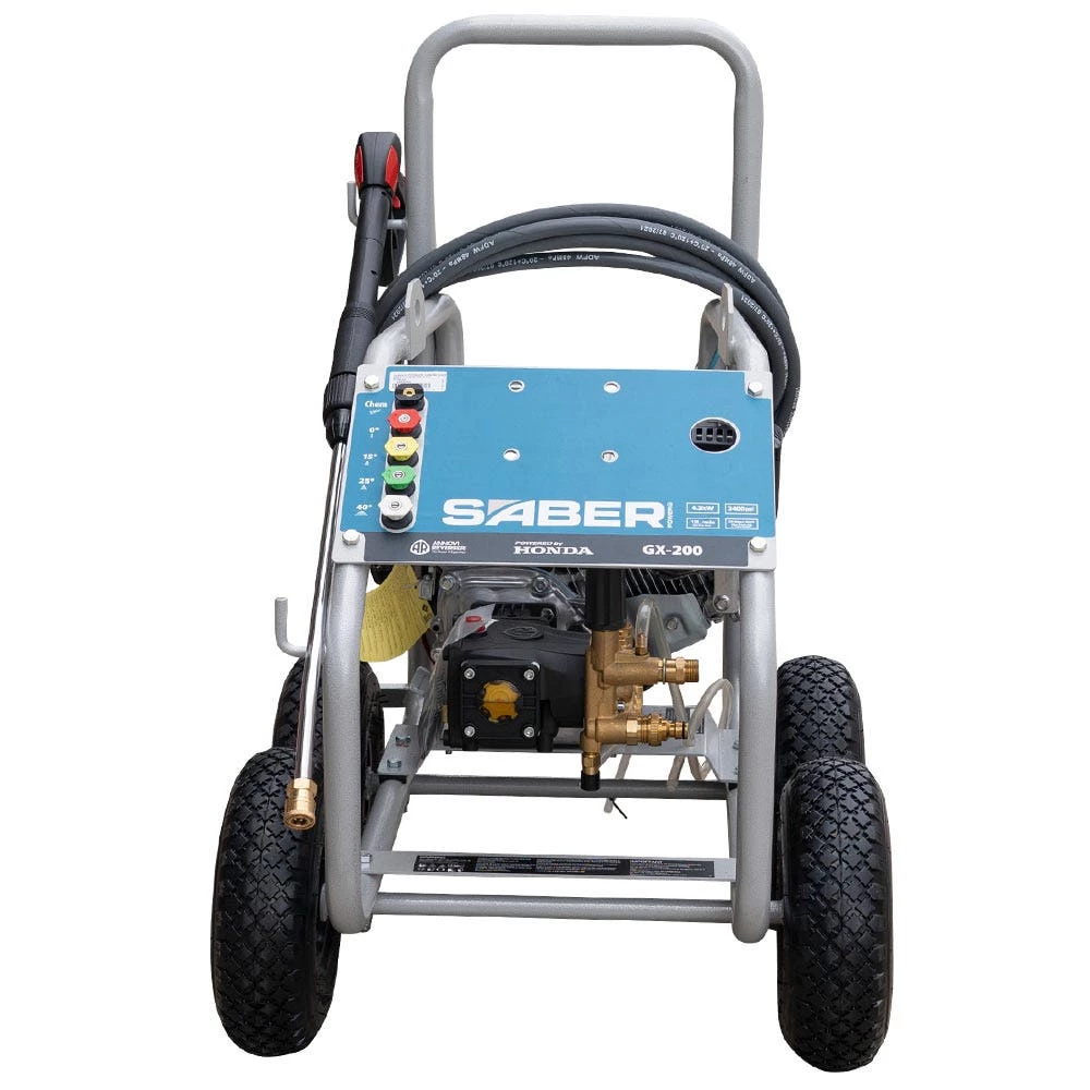 SABER 3400PSI 5.5HP Pro Pressure Washer Powered By Honda W/ GX-200 SP12GX200 - Image 2
